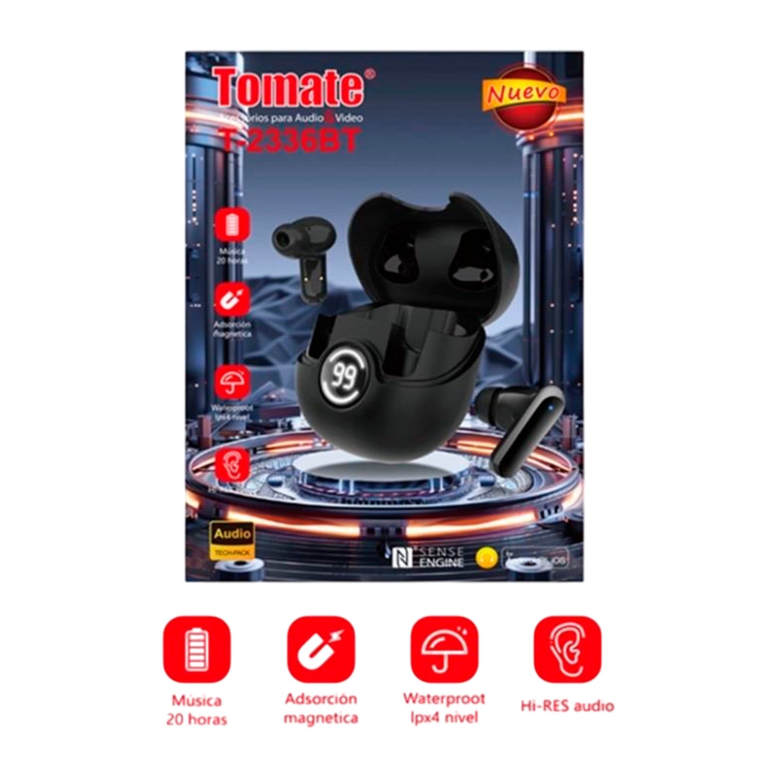 Audífonos Bluethooth Tomate T-2336BT - Imagen 4