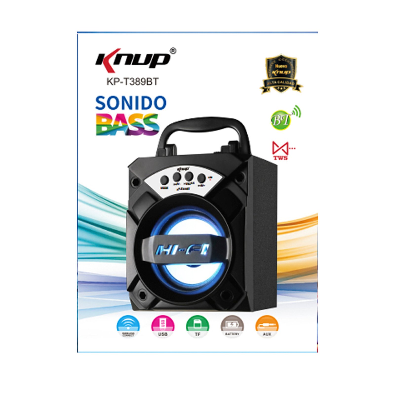 Parlante KNUP Hi-fi 389BT - Imagen 4