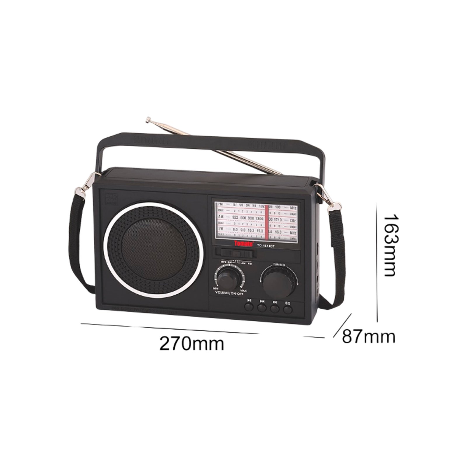 Radio Portátil Retro Tomate - Imagen 2